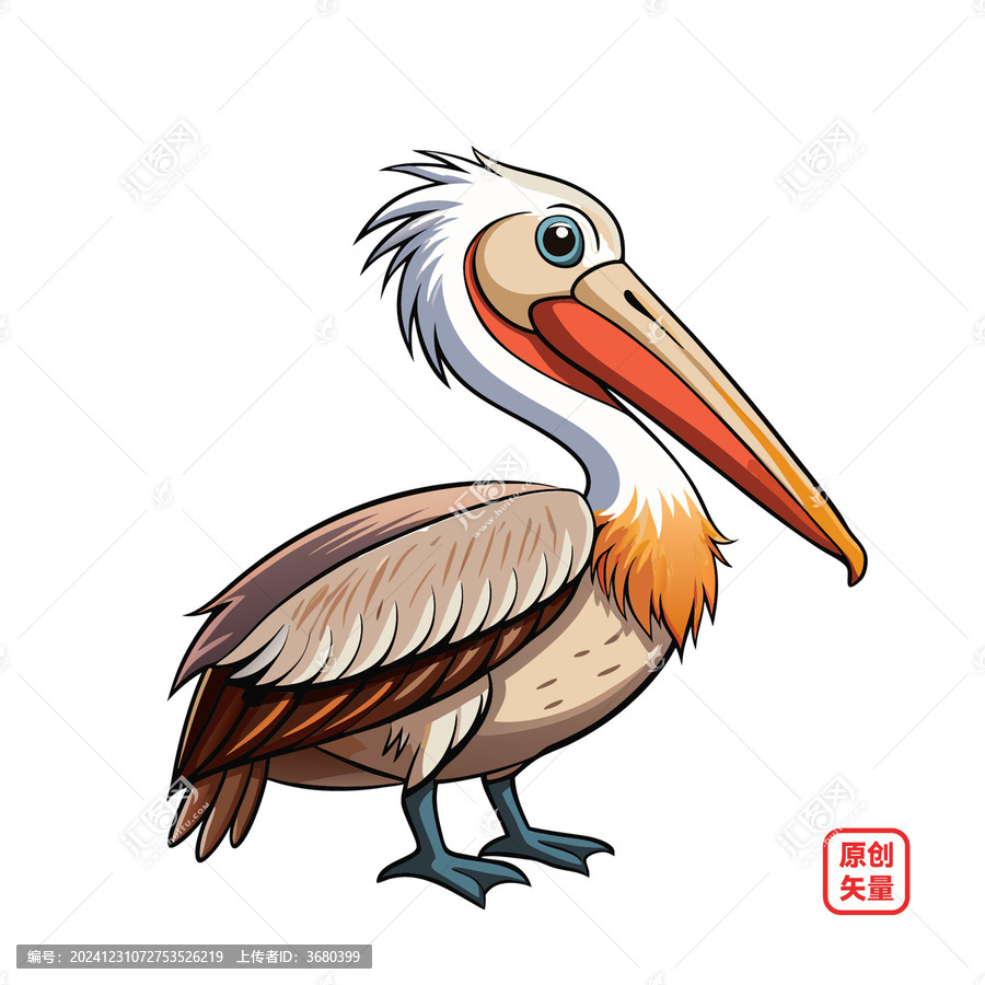 矢量插圖動(dòng)物鳥類鵜鶘