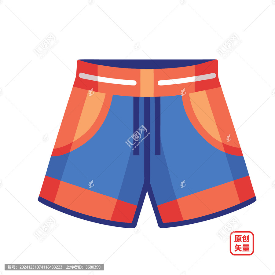 矢量插圖衣服短褲