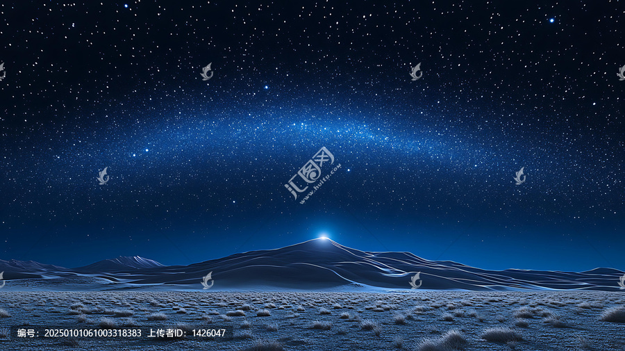 星空下的沙漠美景