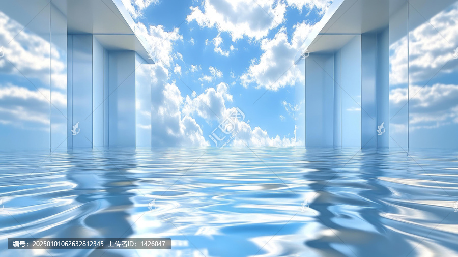 水上的抽象建筑景觀