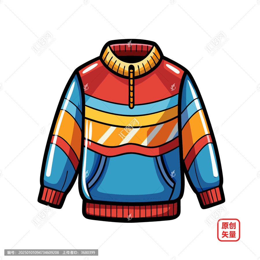 矢量插圖服裝服飾針織毛衣