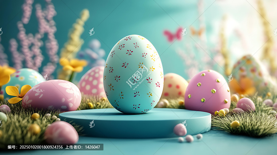 復(fù)活節(jié)彩蛋花卉裝飾