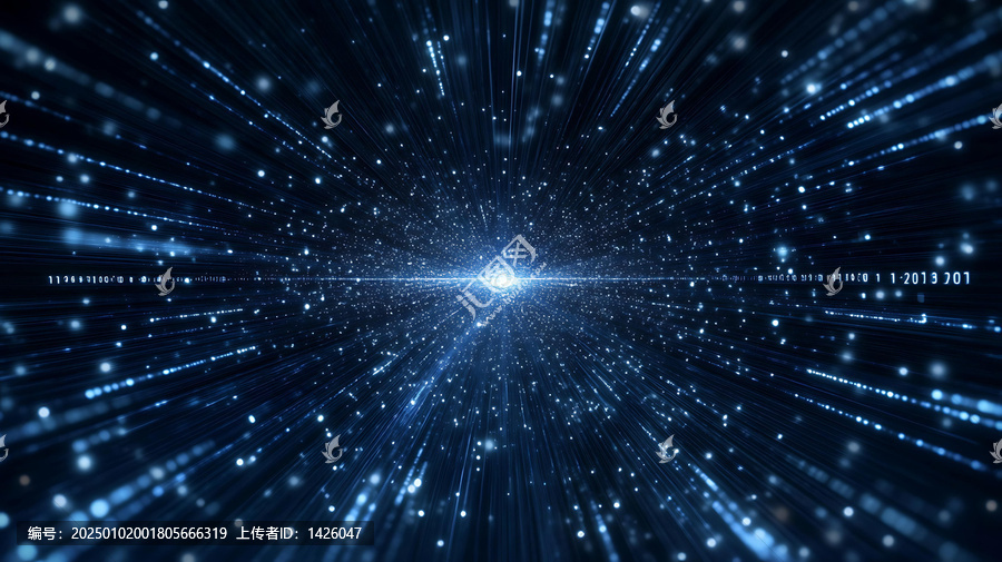 抽象數(shù)字光隧道