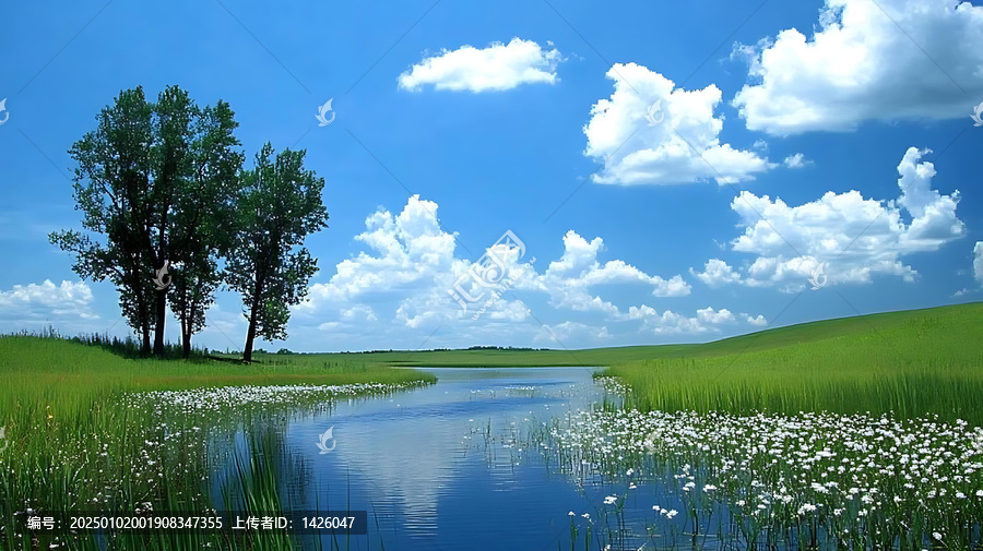 美麗的夏日田園風(fēng)光
