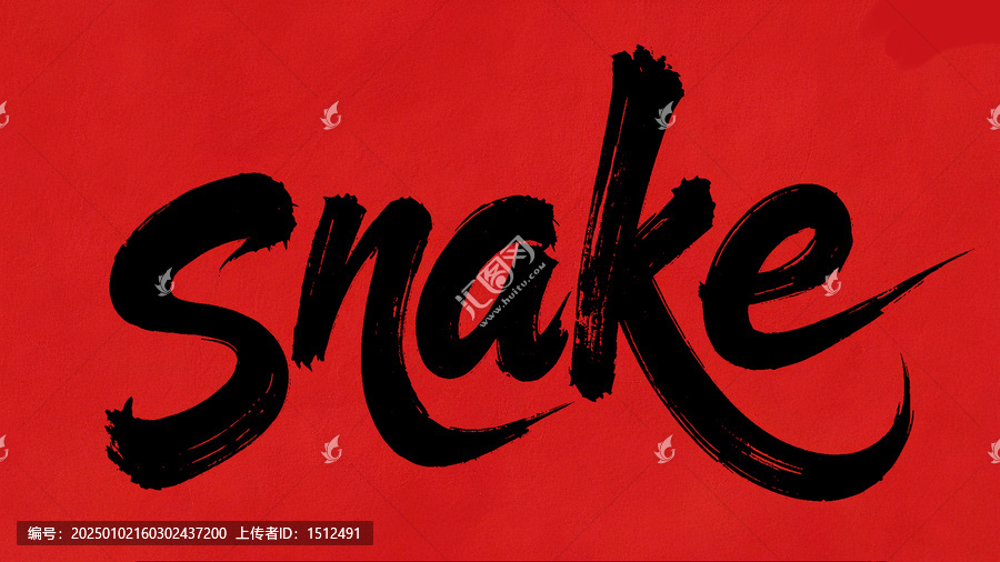 snake手寫蛇年字體設(shè)計(jì)