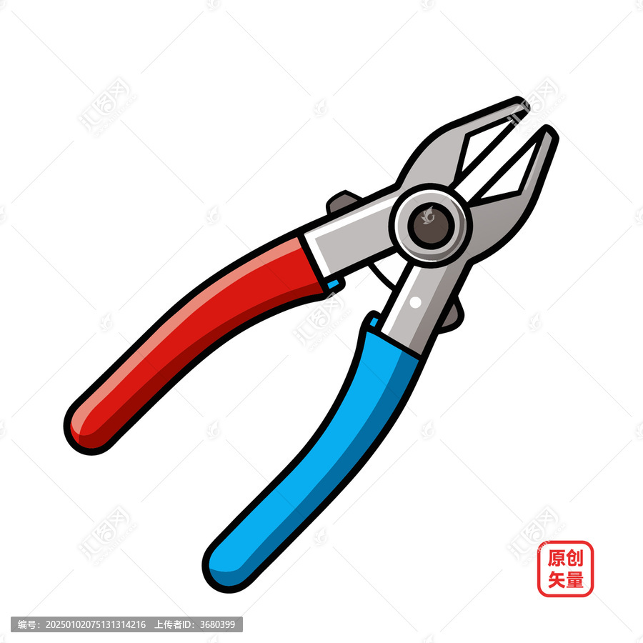 矢量插圖五金工具鉗子