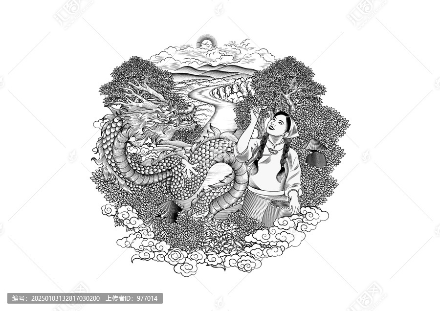 茶葉包裝插畫