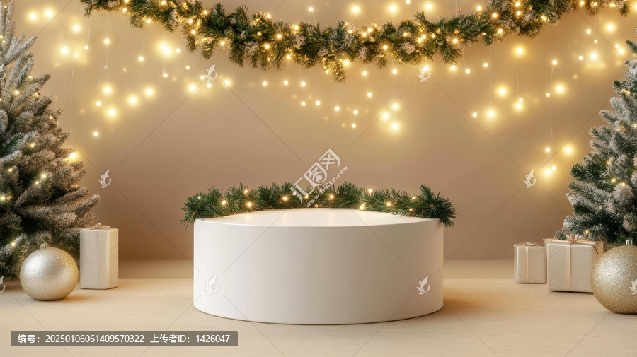 節(jié)日氛圍展示臺(tái)場(chǎng)景