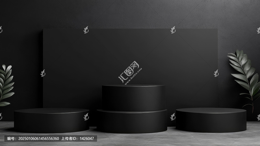 黑色產(chǎn)品展示臺簡約背景