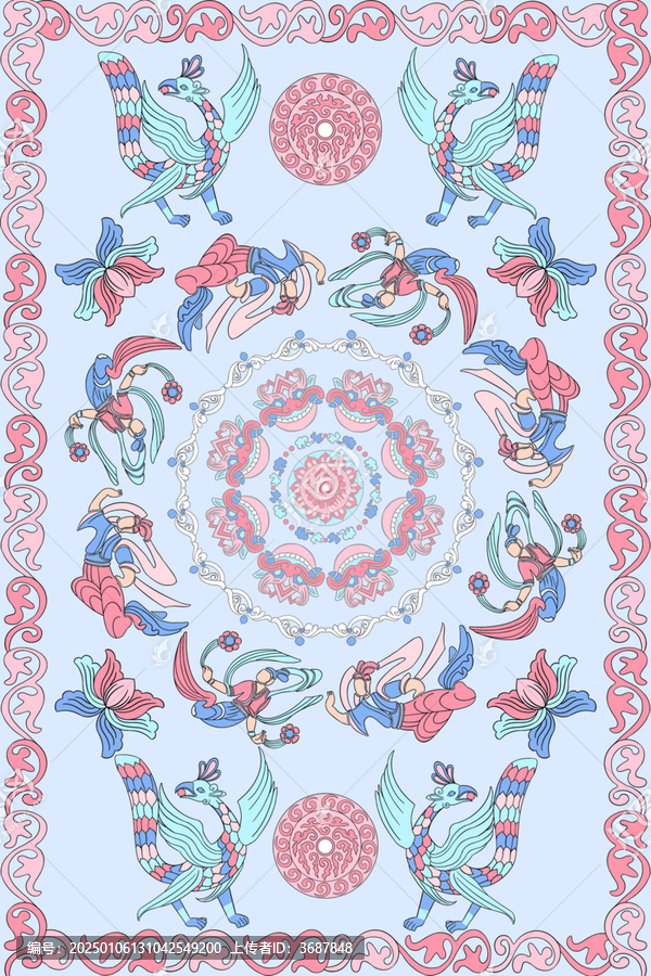 云崗石窟花紋