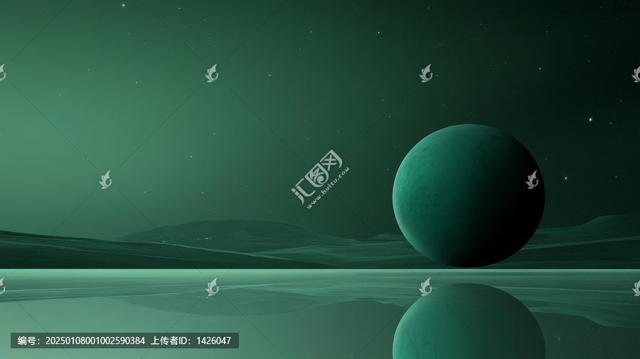 翠綠星球地平線