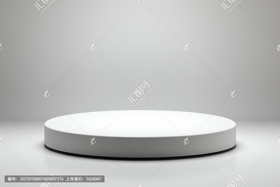 空白圓形白色展示臺(tái)