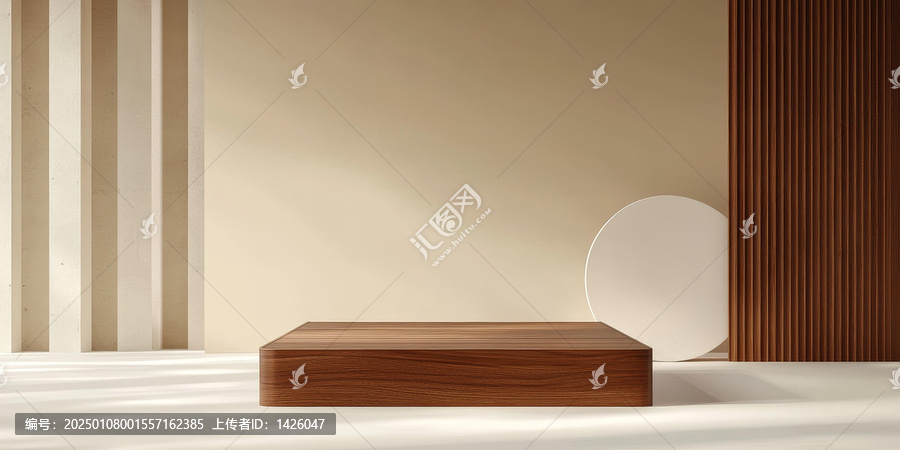 現(xiàn)代極簡(jiǎn)木質(zhì)展示臺(tái)
