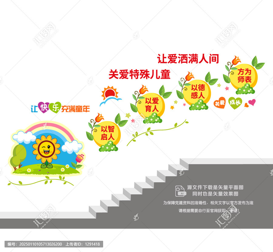 特殊教育文化階梯墻