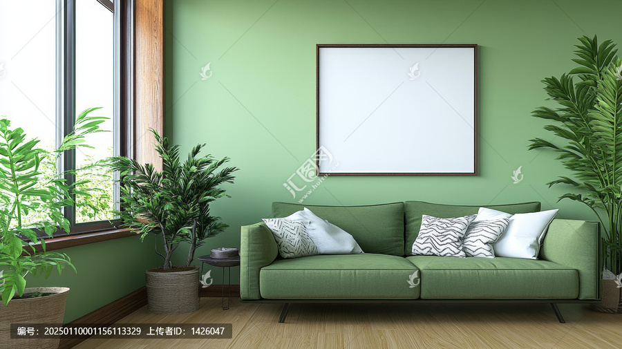 現(xiàn)代綠色客廳室內(nèi)設(shè)計(jì)