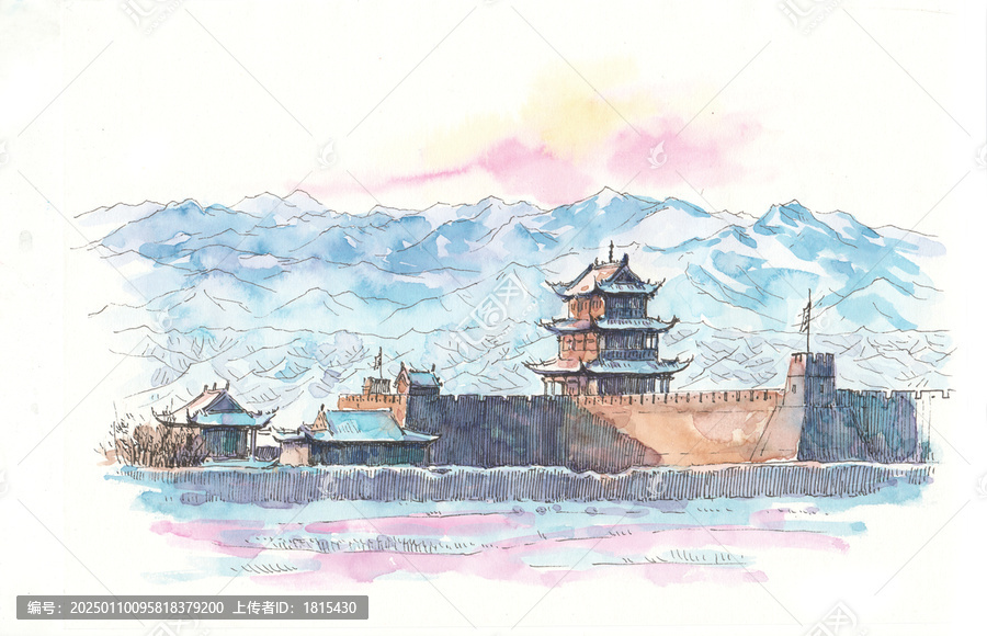 甘肅嘉峪關(guān)水彩