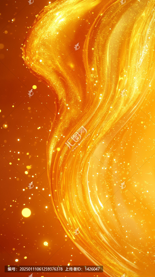 金色液體抽象紋理