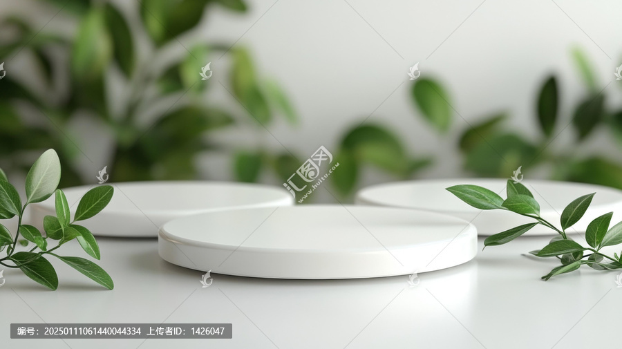 清新自然的產(chǎn)品展示臺(tái)
