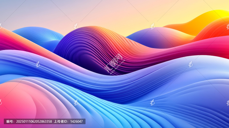 抽象色彩波紋圖案