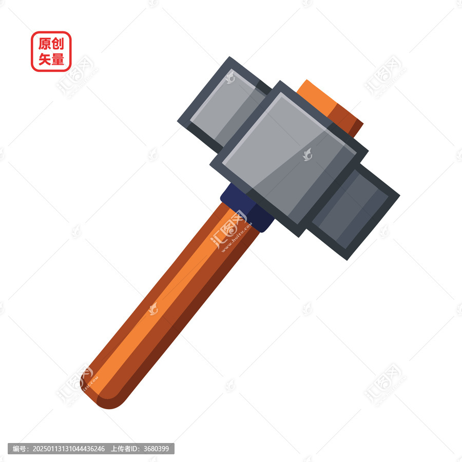 矢量插圖簡(jiǎn)約工具錘子