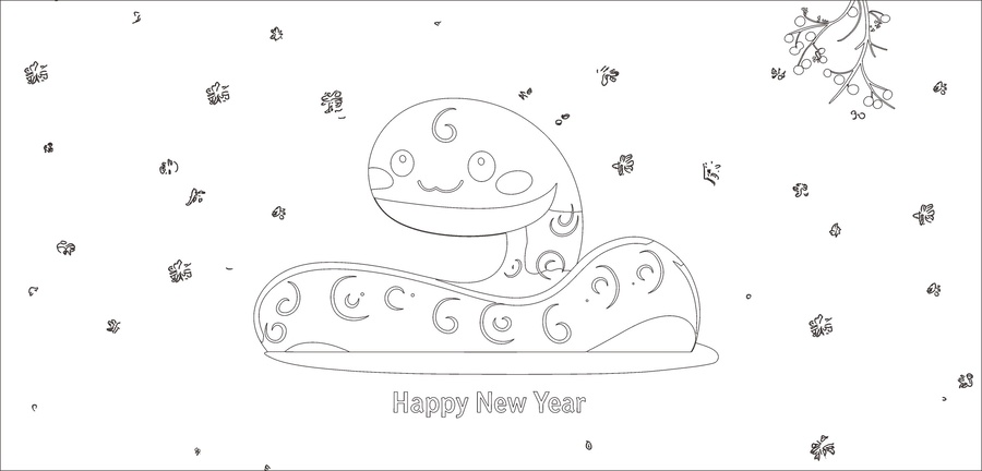 蛇年卡通