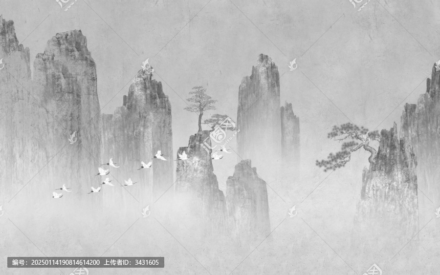 厚重質(zhì)感山水畫