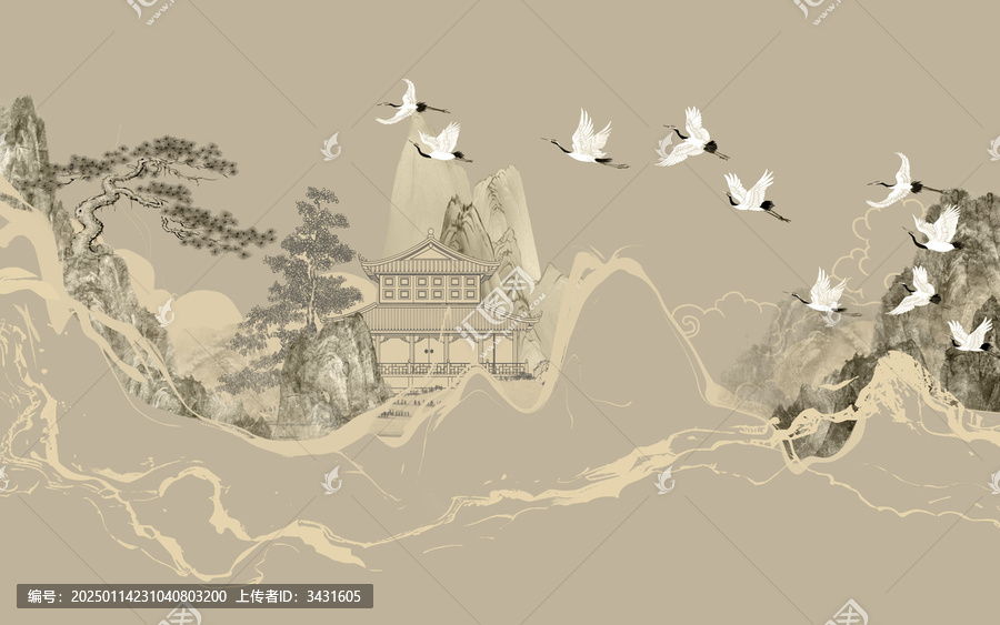 山水裝飾畫