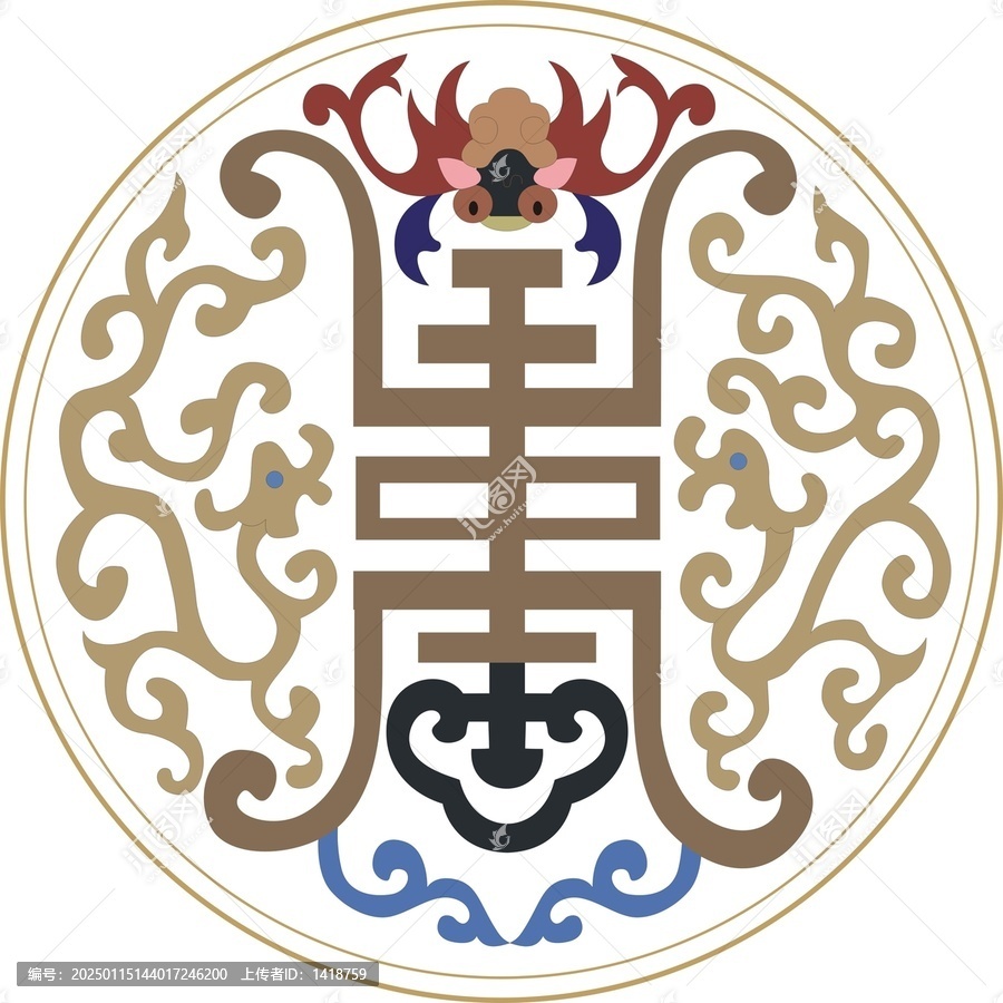 中式紋樣紋理吉祥萬福圖案