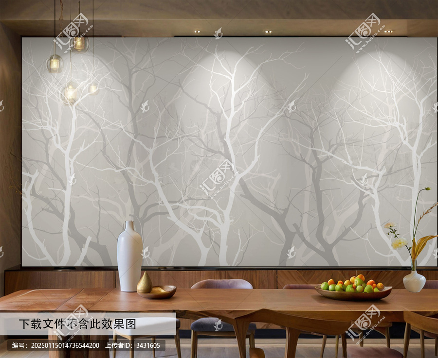 樹林背景壁畫