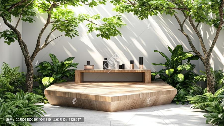 現(xiàn)代庭院花園木質(zhì)平臺(tái)景觀