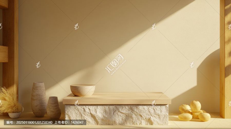 自然質(zhì)樸的木質(zhì)展示臺(tái)