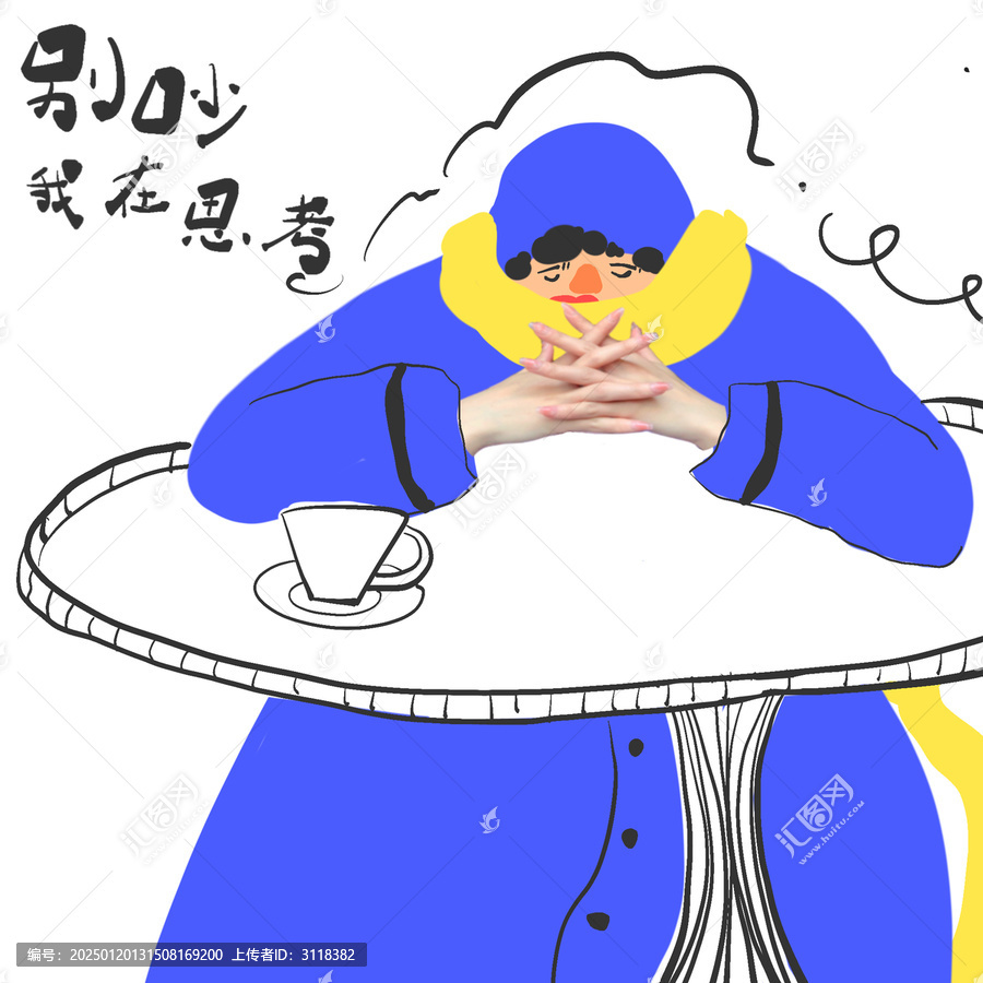 卡通情侶頭像簡筆畫
