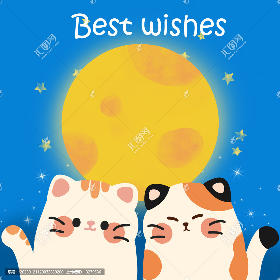 卡通貓咪萌寵治愈插畫