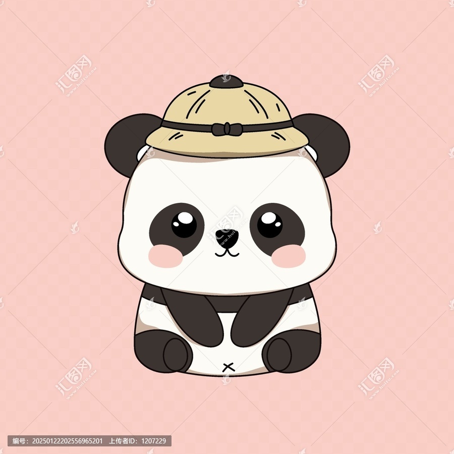 可愛(ài)卡通熊貓插畫(huà)