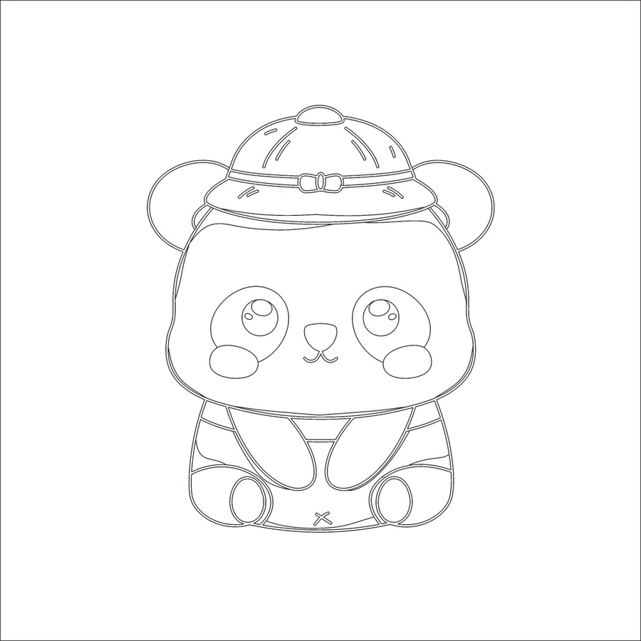 可愛(ài)卡通熊貓插畫(huà)
