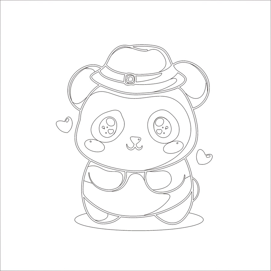 熊貓寶寶插畫矢量