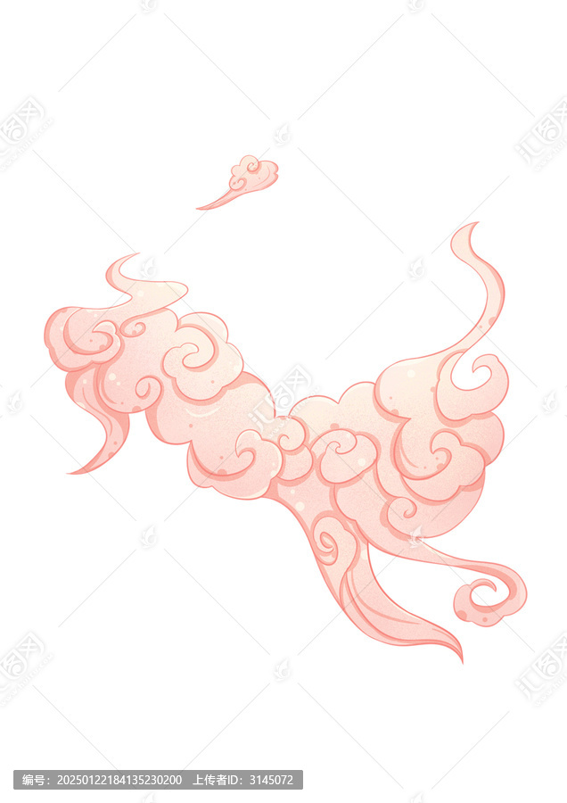 國潮祥云插畫