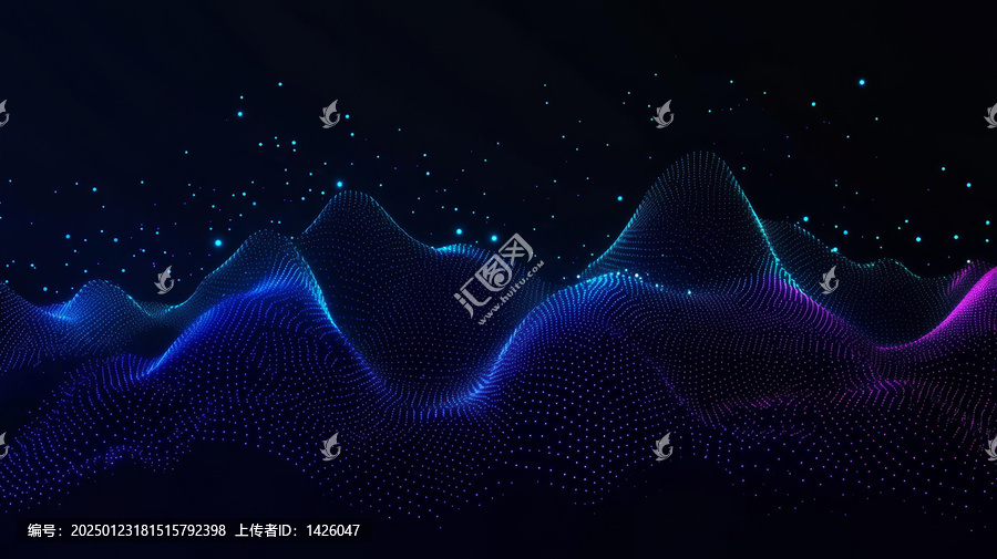 抽象數(shù)字波形圖