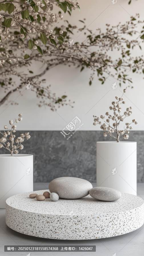 極簡(jiǎn)裝飾圓形石頭桌面擺件