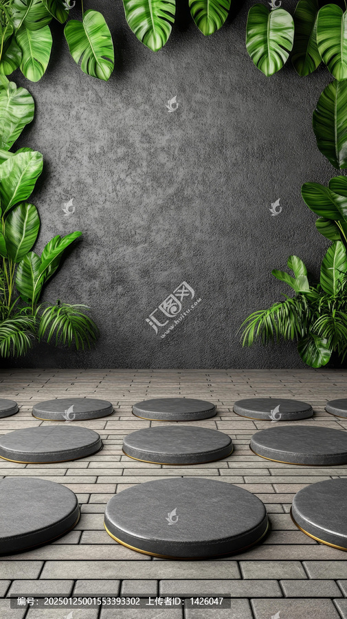 現(xiàn)代極簡產(chǎn)品展示與熱帶植物