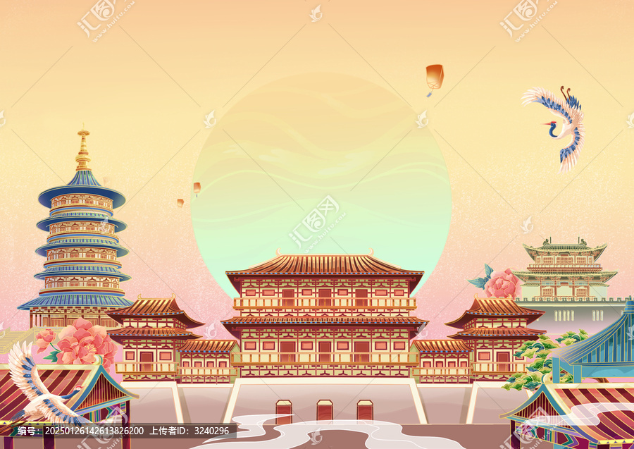 洛陽(yáng)地標(biāo)建筑海報(bào)設(shè)計(jì)