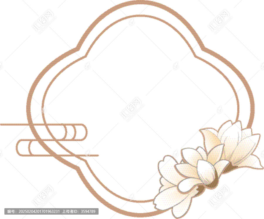 玉蘭花邊框