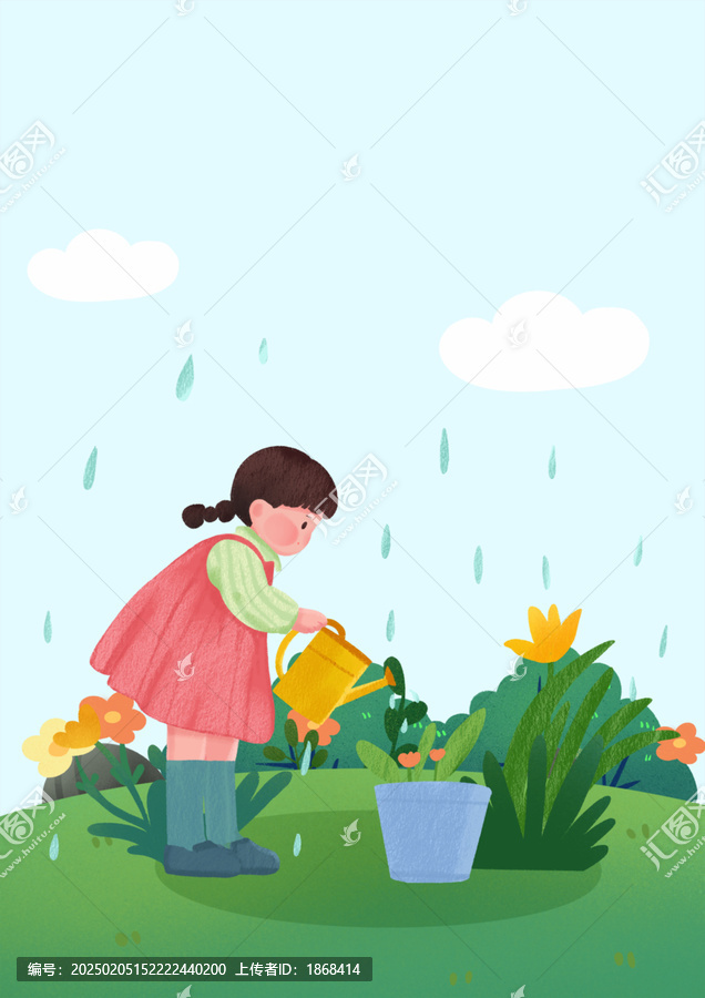 谷雨時(shí)節(jié)的小女孩