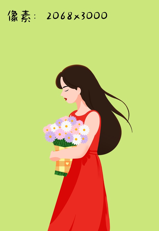 婦女節(jié)的扁平風(fēng)格婦女形象設(shè)計之免摳素材