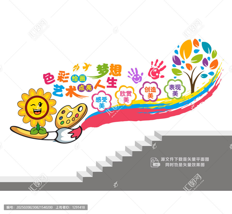 美術(shù)室文化樓道墻