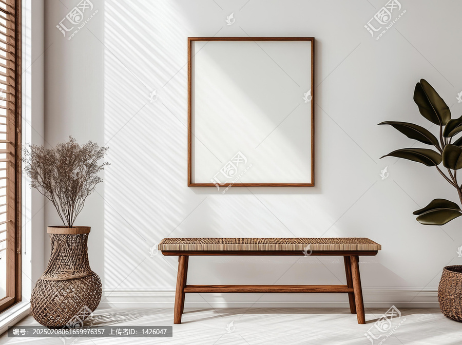 現(xiàn)代極簡家居裝飾空畫框展示