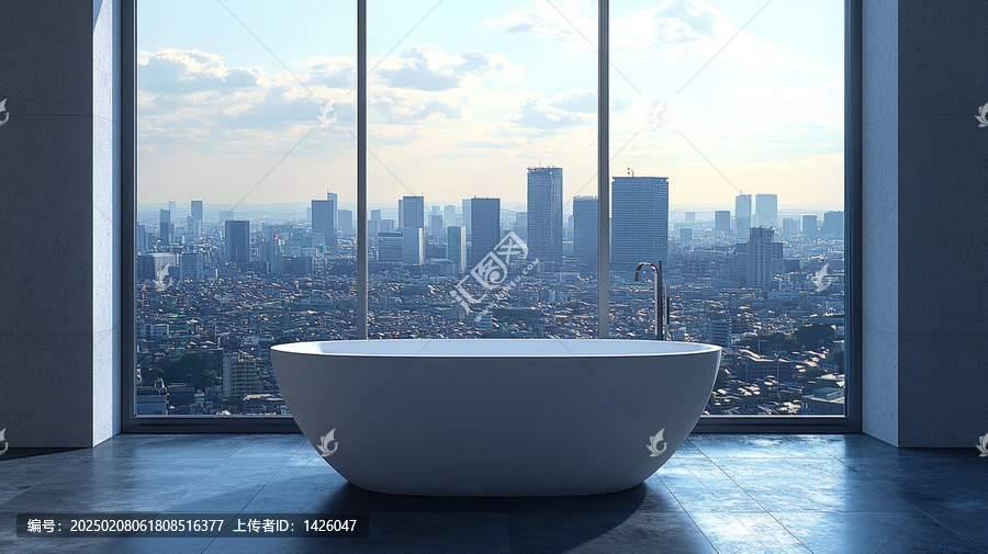 都市天際線浴室設(shè)計(jì)