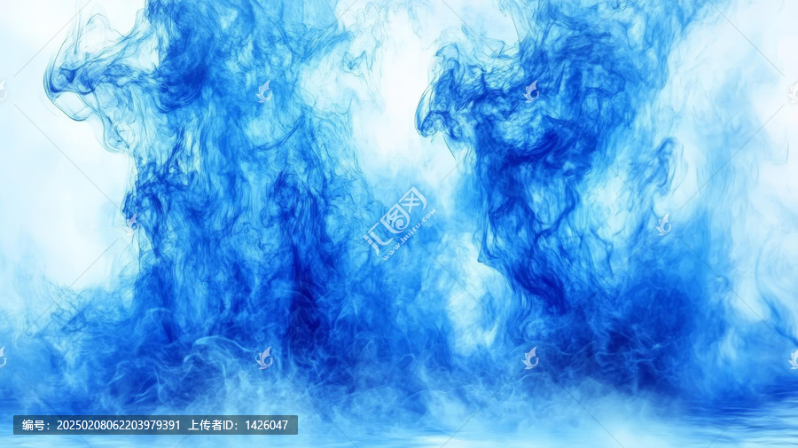 抽象藍(lán)色煙霧圖