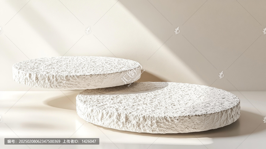簡約現(xiàn)代白色石頭展示臺(tái)