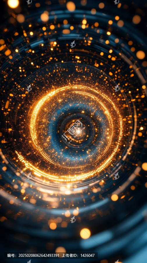 抽象未來科技光粒子隧道
